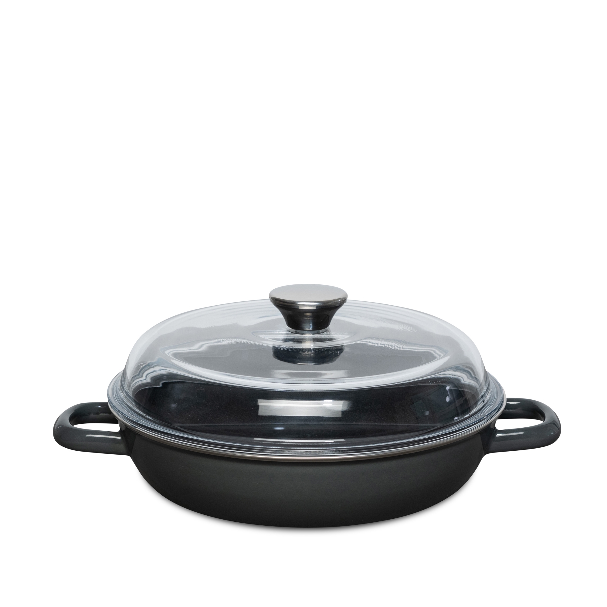 Riess - CLASSIC -Stewing Pan with glass lid 24 cm - Dark Grey