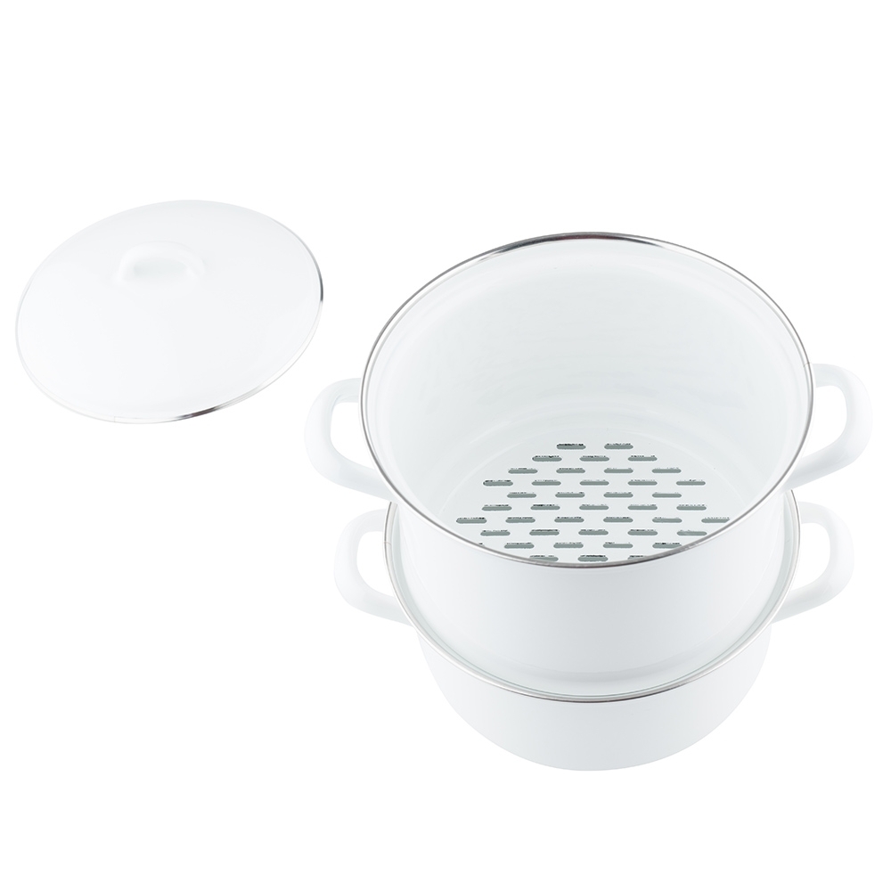 Riess CLASSIC - White - Potato cooker with lid