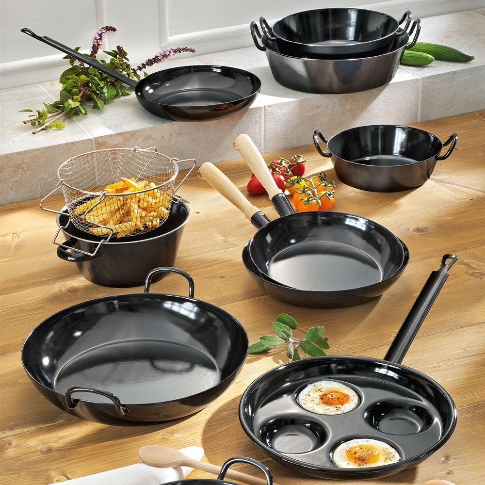 Riess CLASSIC - Black Enamel - Woodcutter´s pan