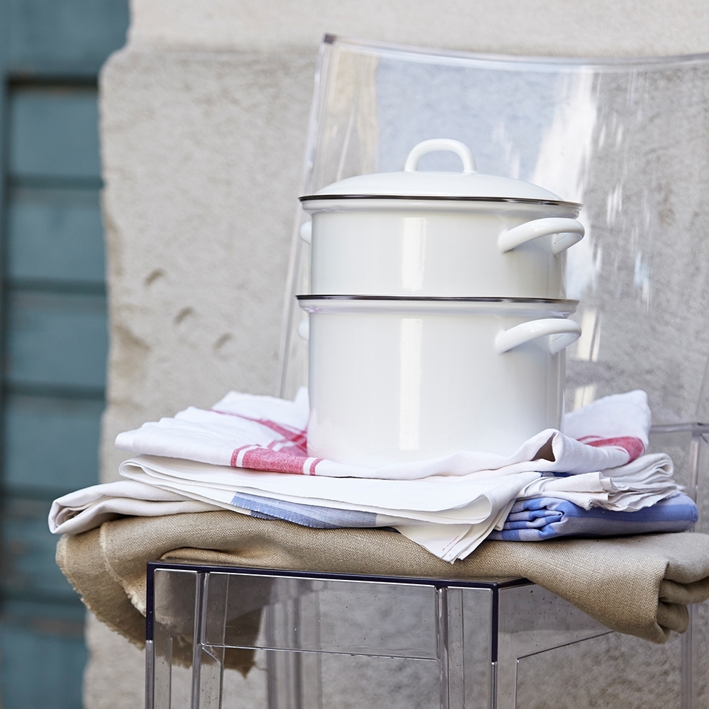 Riess CLASSIC - White - Potato cooker with lid