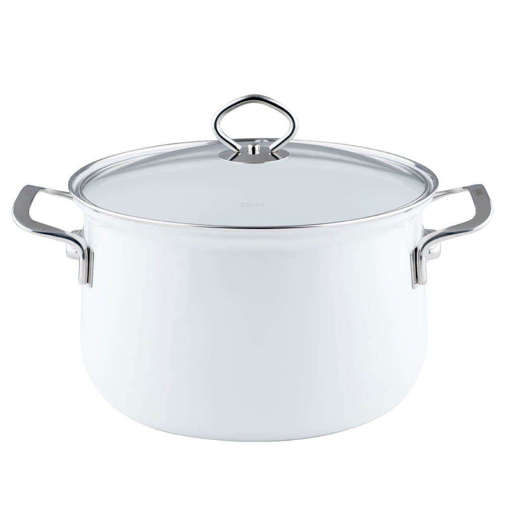 Riess NOUVELLE - Arctic white - Casserole with glass lid